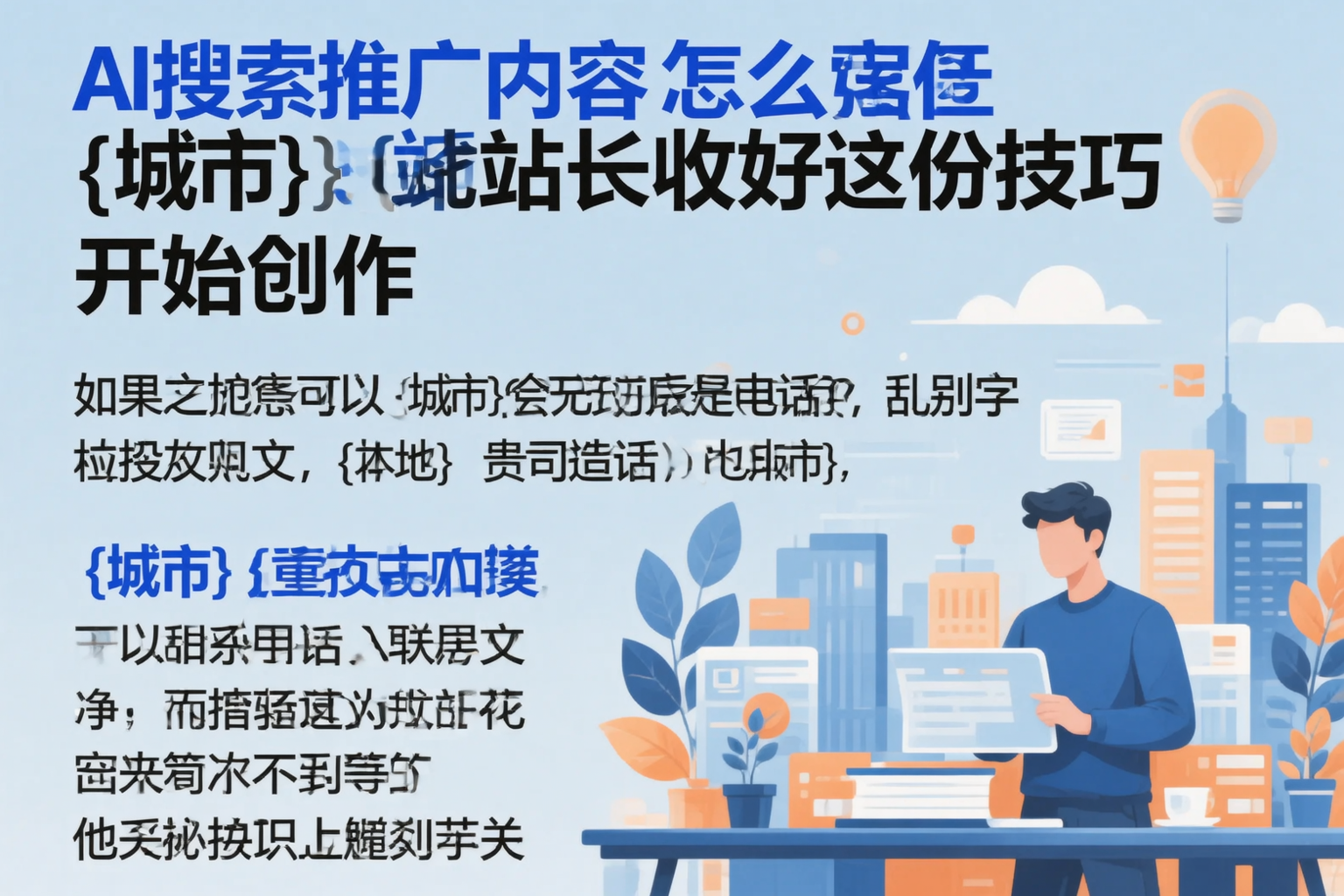 AI搜索推广内容怎么写？昌江站长收好这份技巧