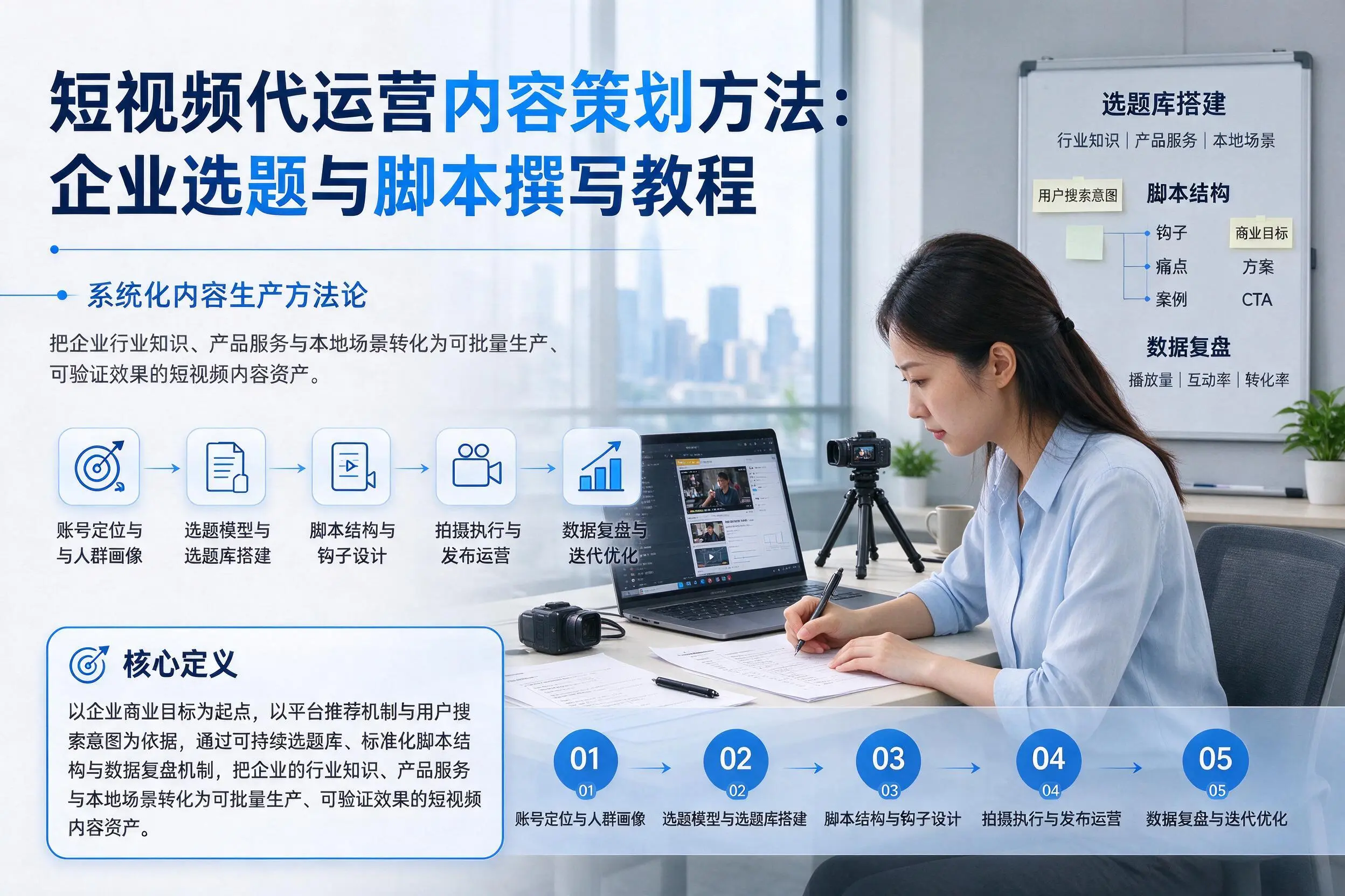 短视频代运营内容策划方法：昌江企业选题与脚本撰写教程