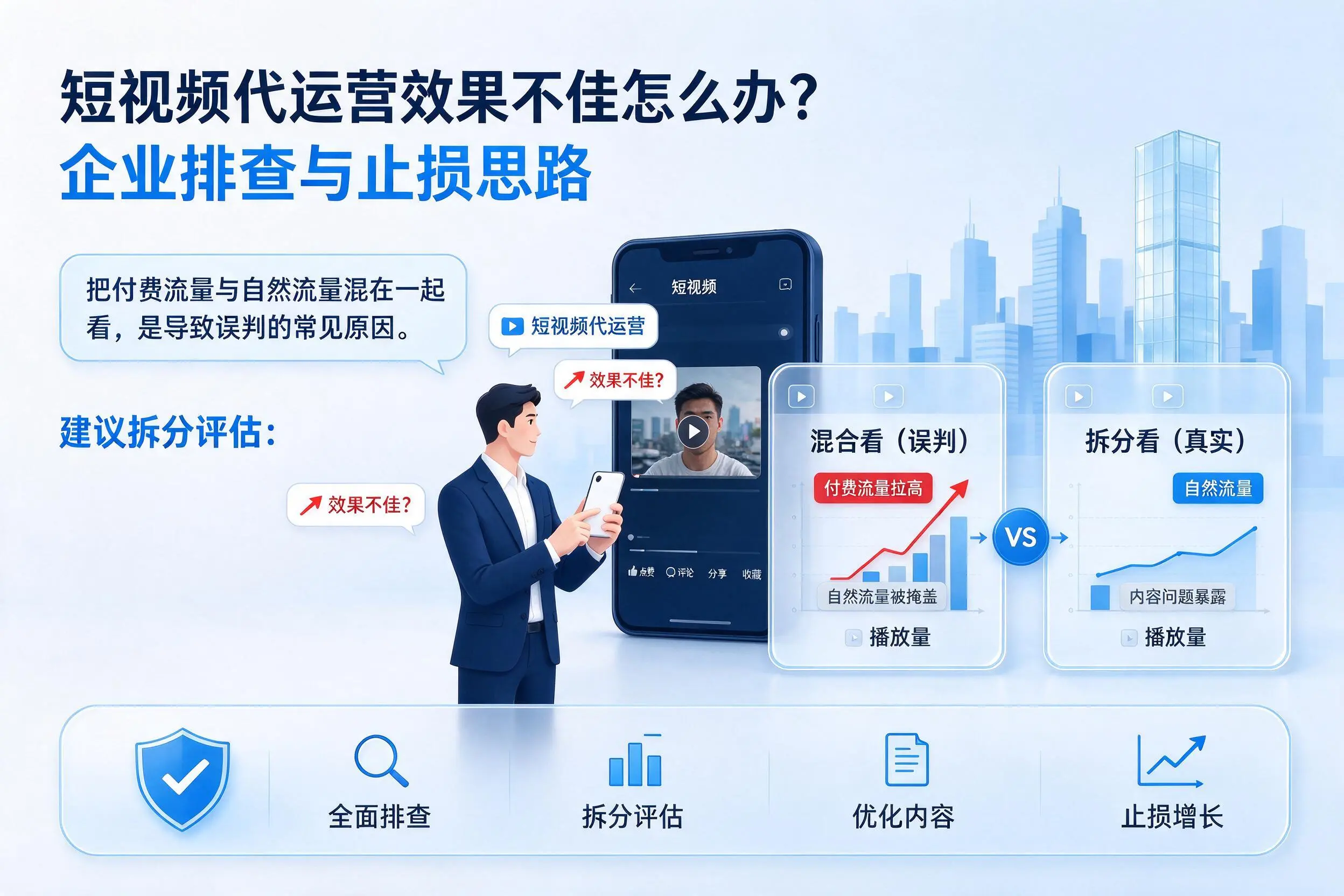 短视频代运营效果不佳怎么办？昌江企业排查与止损思路