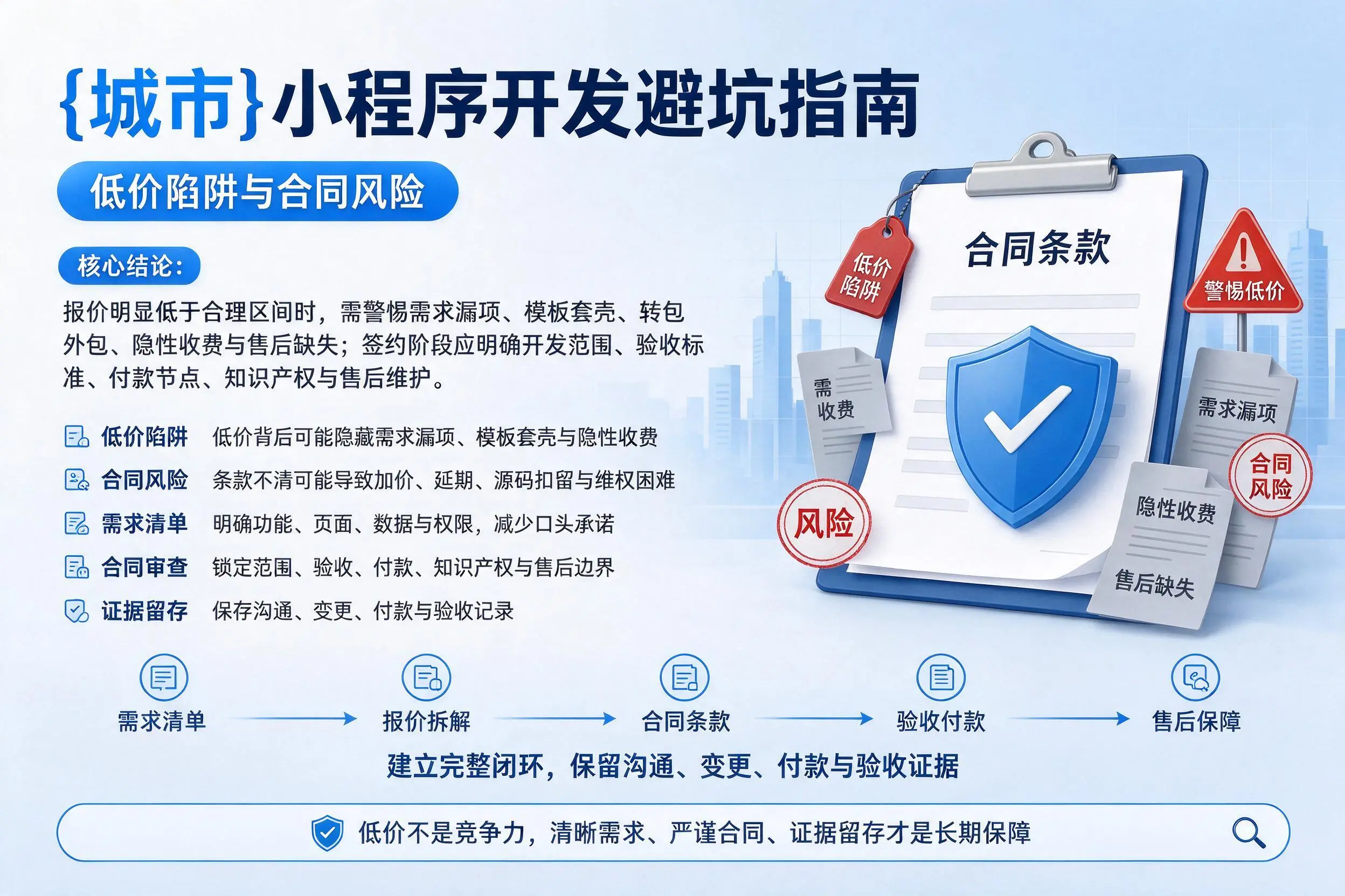昌江小程序开发避坑指南：低价陷阱与合同风险