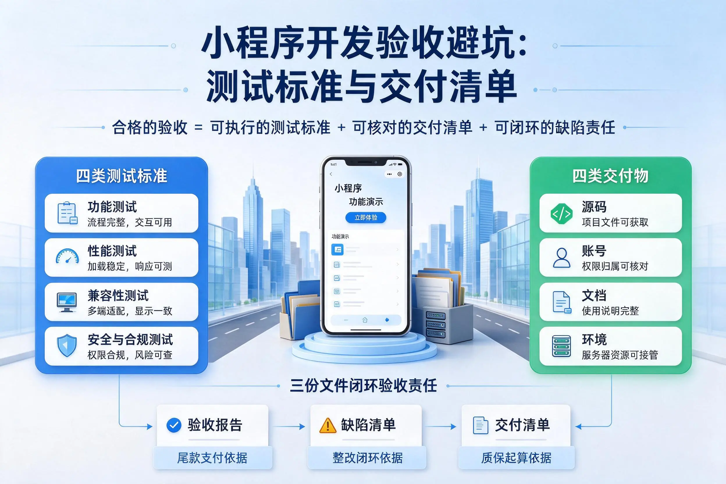 昌江小程序开发验收避坑：测试标准与交付清单