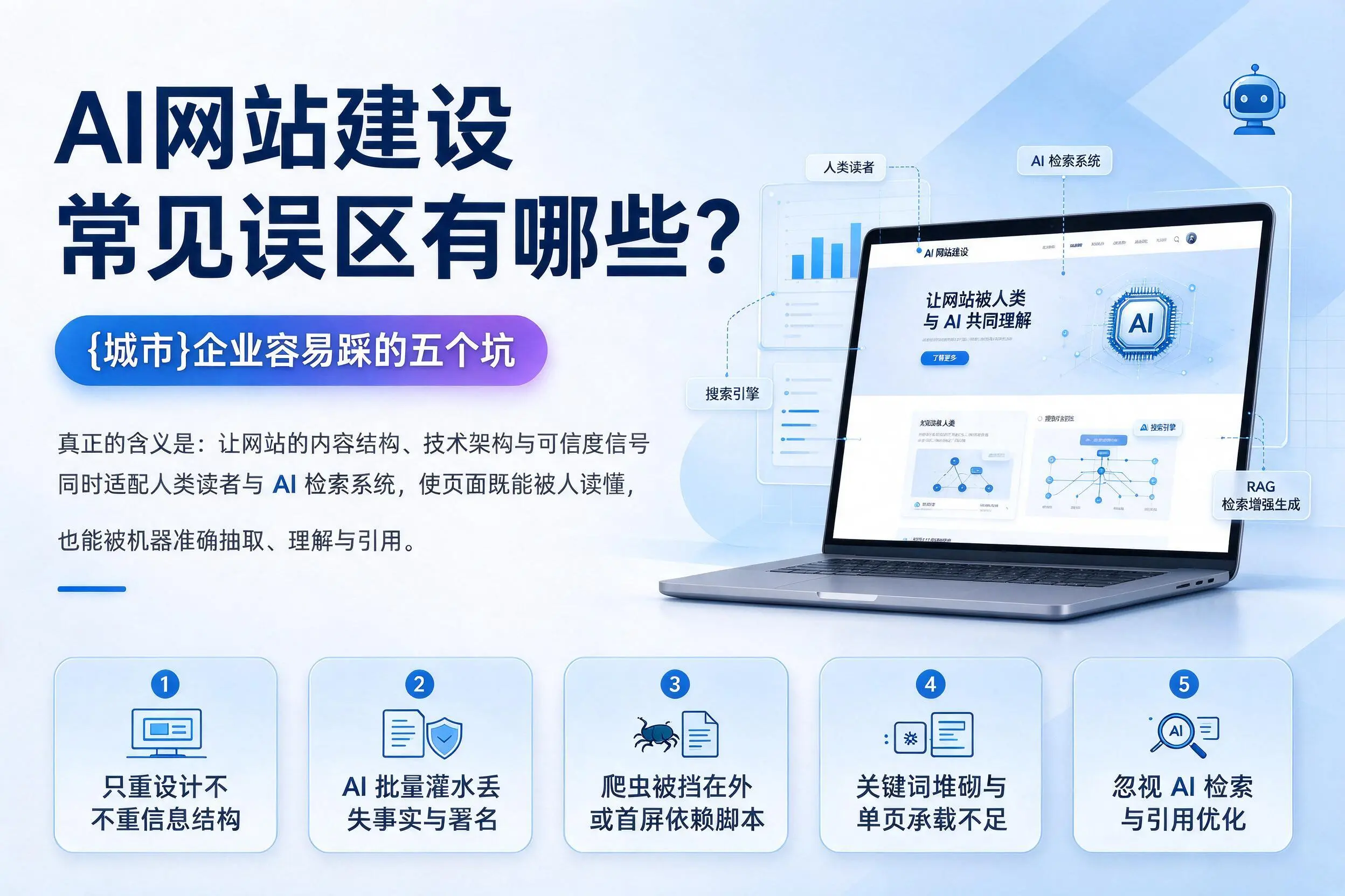 AI网站建设常见误区有哪些？昌江企业容易踩的五个坑