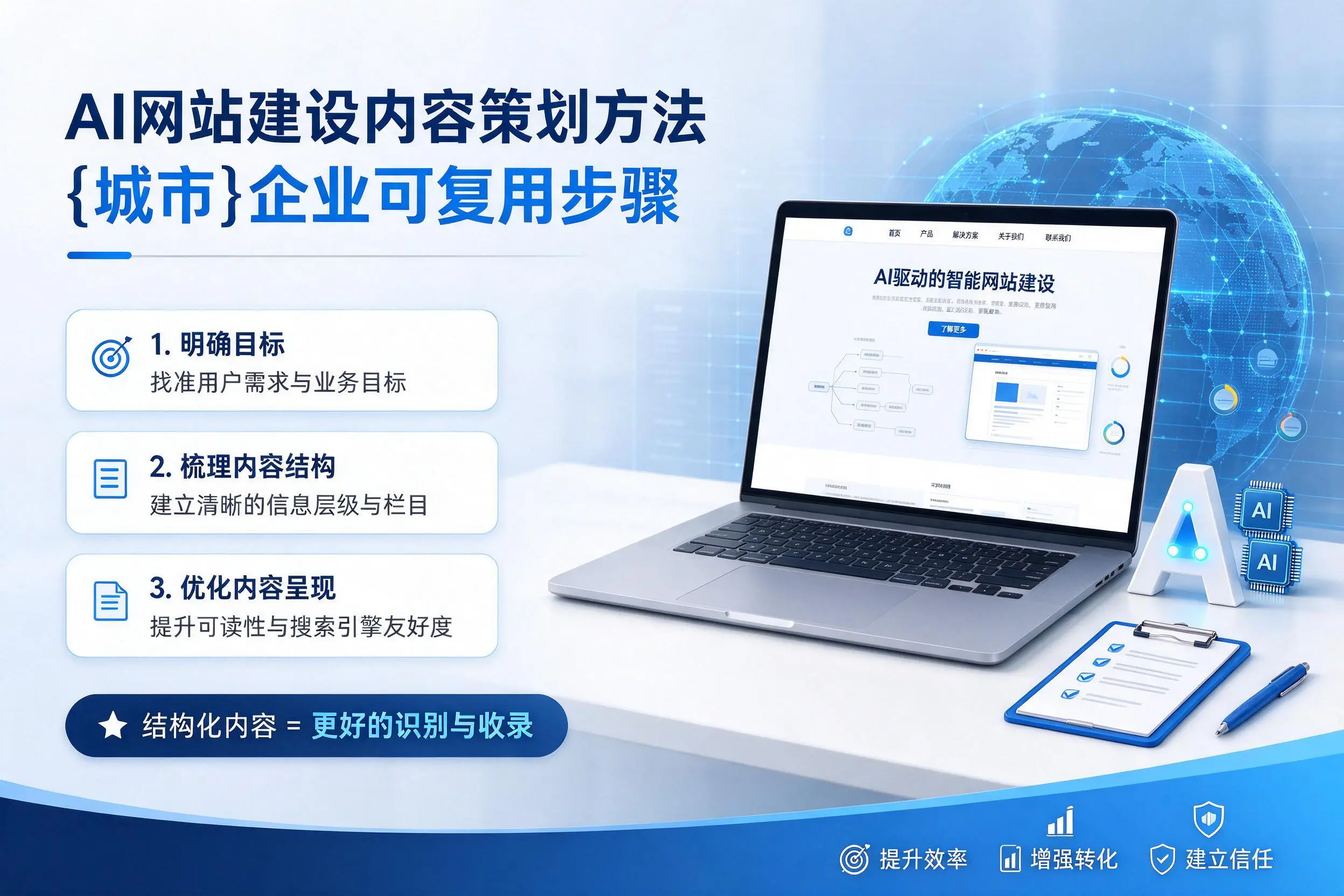 AI网站建设内容策划方法，昌江企业可复用步骤