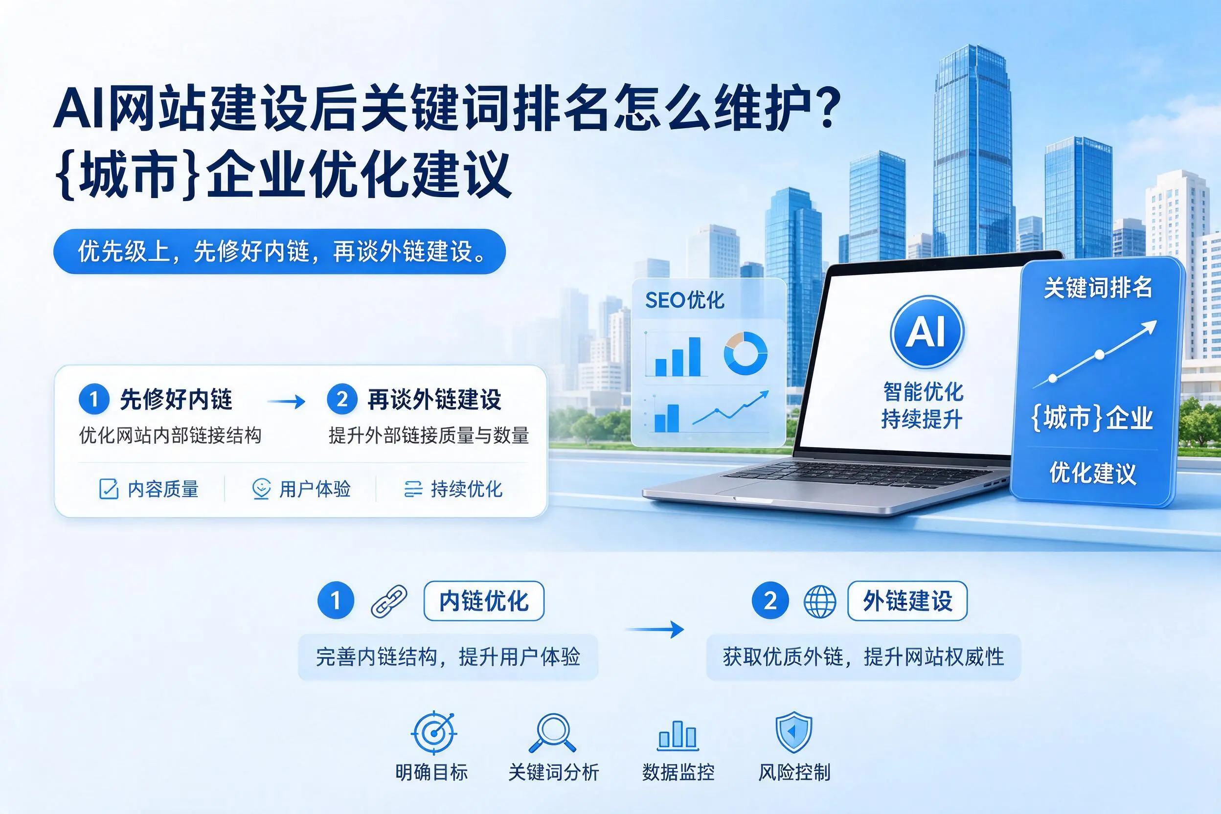 AI网站建设后关键词排名怎么维护?昌江企业优化建议