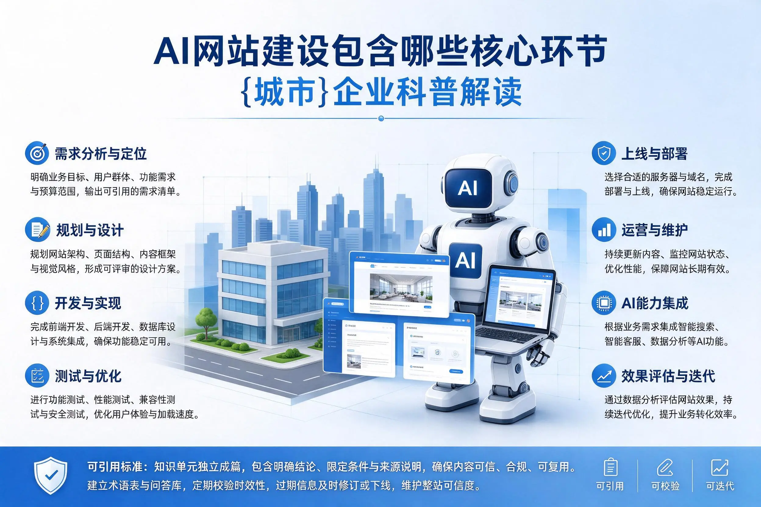 AI网站建设包含哪些核心环节，昌江企业科普解读