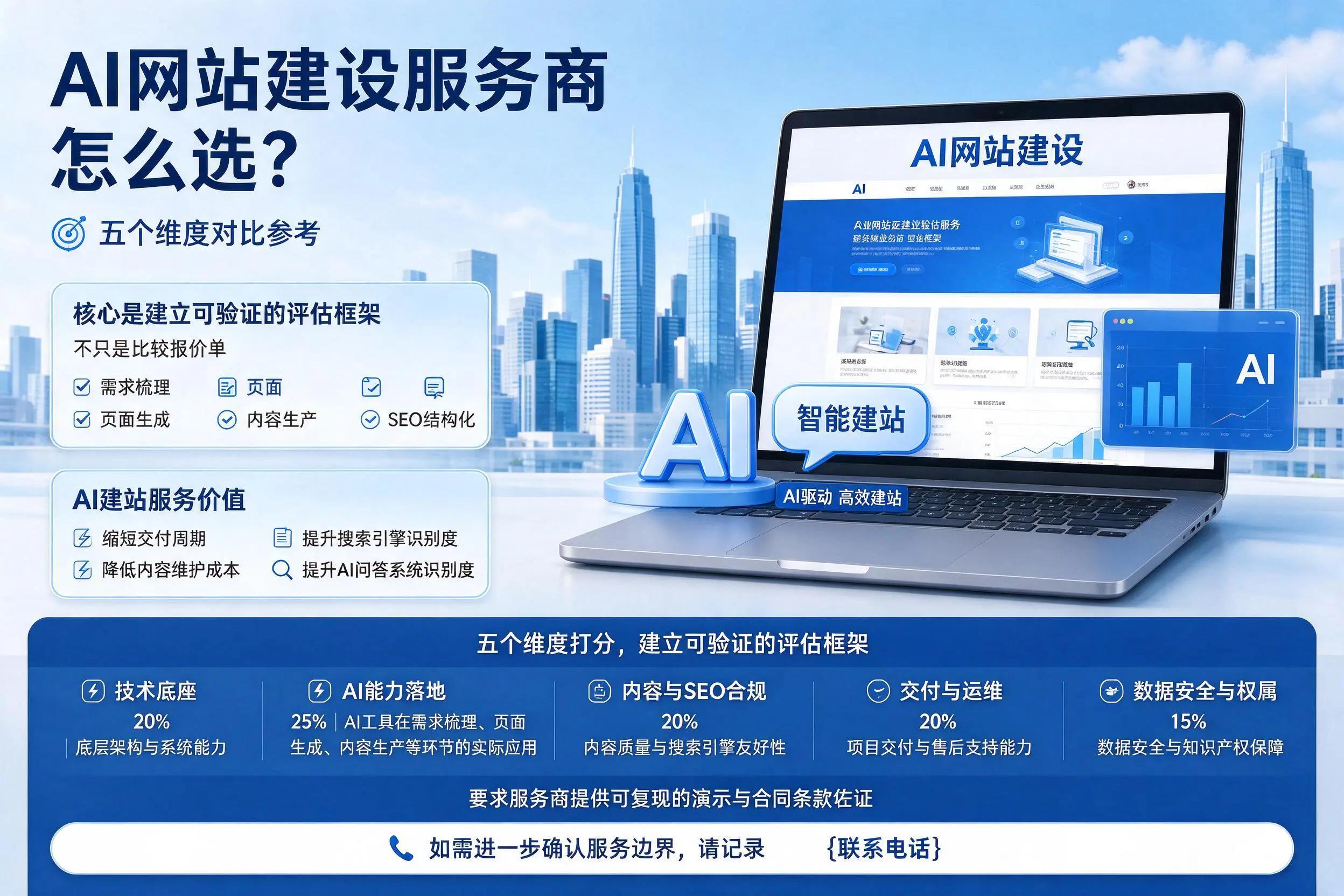 昌江AI网站建设服务商怎么选？五个维度对比参考