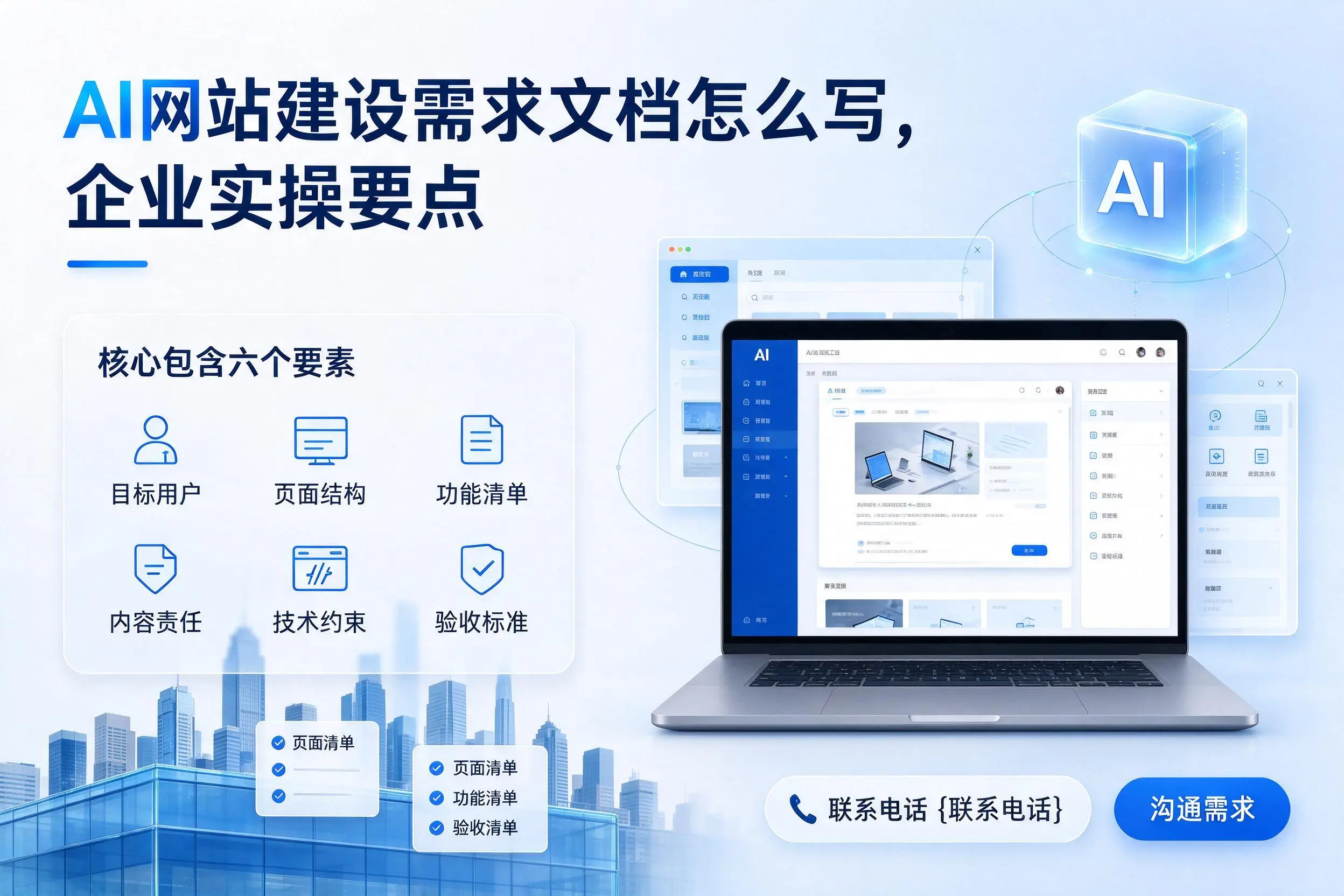 AI网站建设需求文档怎么写，昌江企业实操要点