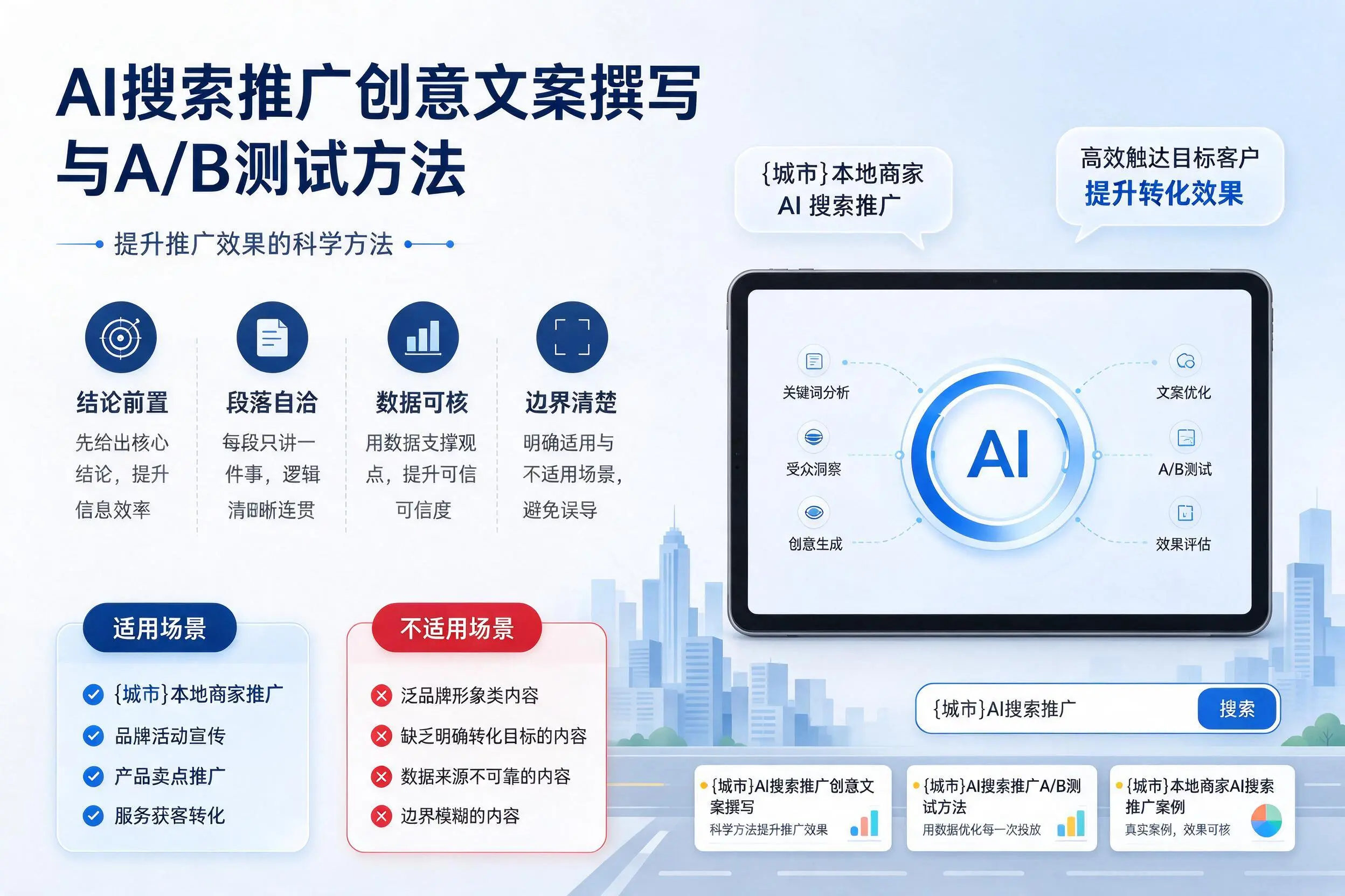 昌江AI搜索推广创意文案撰写与A/B测试方法